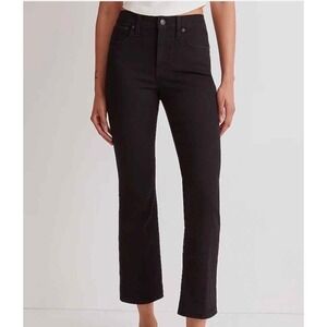 Madewell‎ Kickout Crop Jeans Black Rinse Wash Size 29 New With Tags